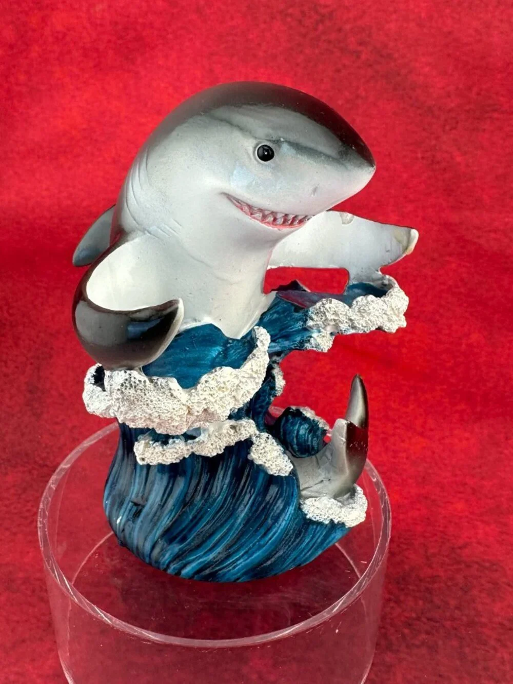 EBROS GIFT NAUTICAL OCEAN MARINE GREAT WHITE SHARK SALT & PEPPER SHAKERS HOLDER